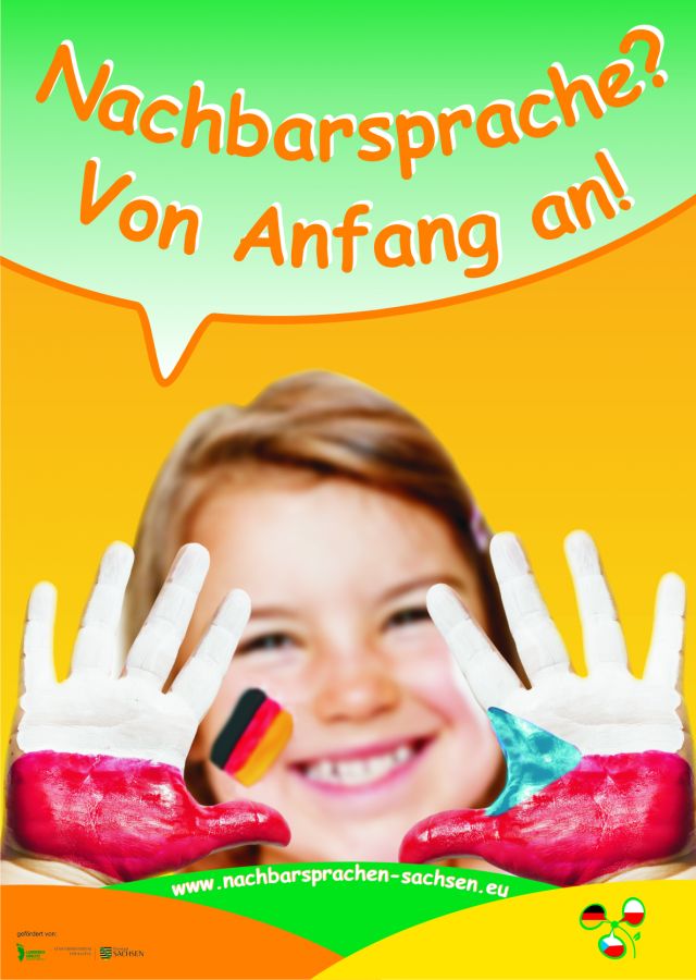 Dokumentbild Poster "Nachbarsprache  von Anfang an!"